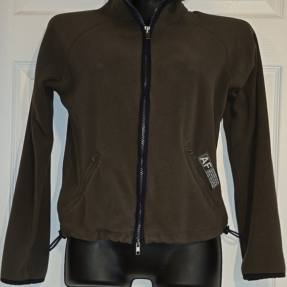 Abercrombie & Fitch Jackets & Blazers - 18. Abercrombie & Fitch Black and Green Zippered Jacket size medium